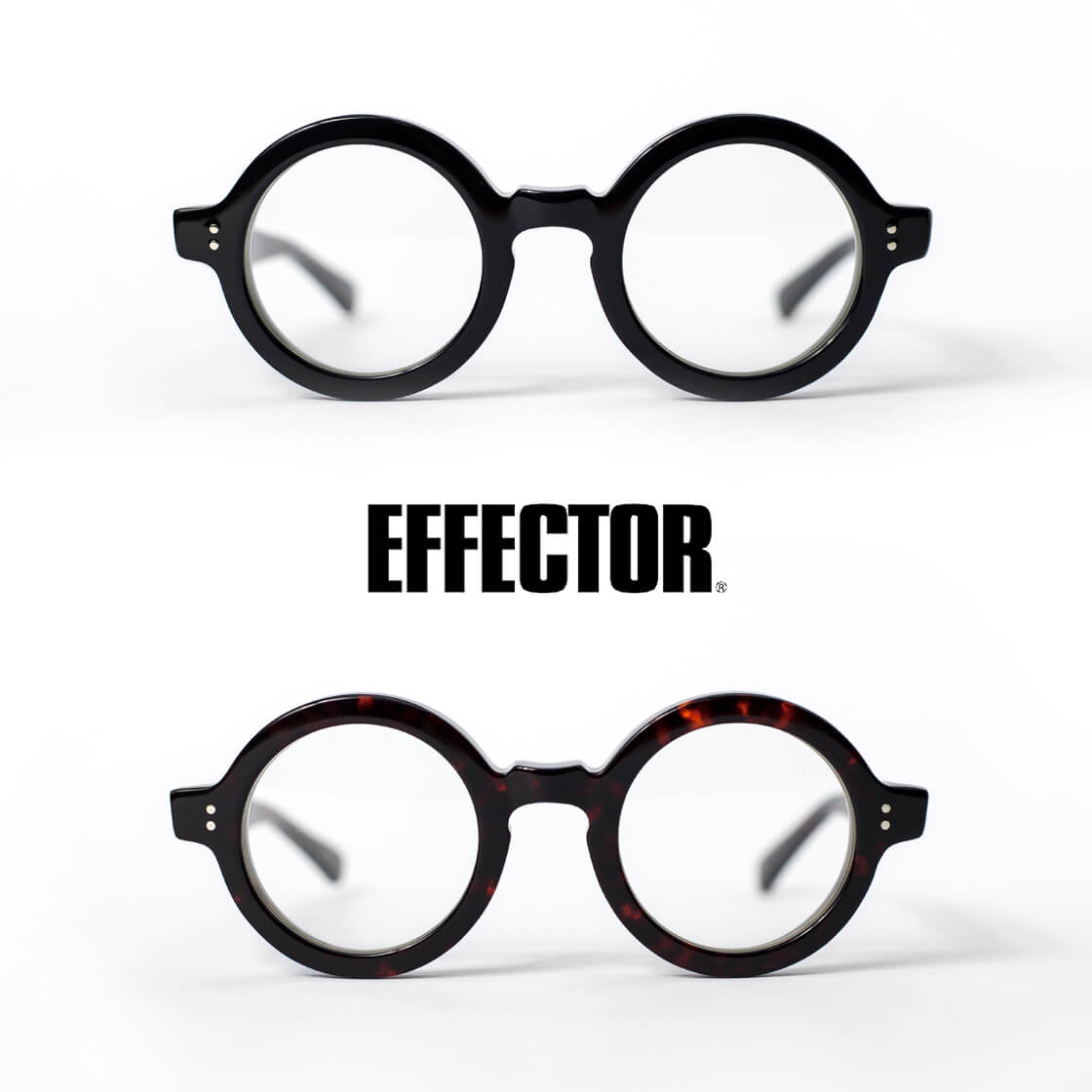 EFFECTOR エフェクター LEGGIERO レジェロ ラウンドフレーム メガネ 伊達 度付き