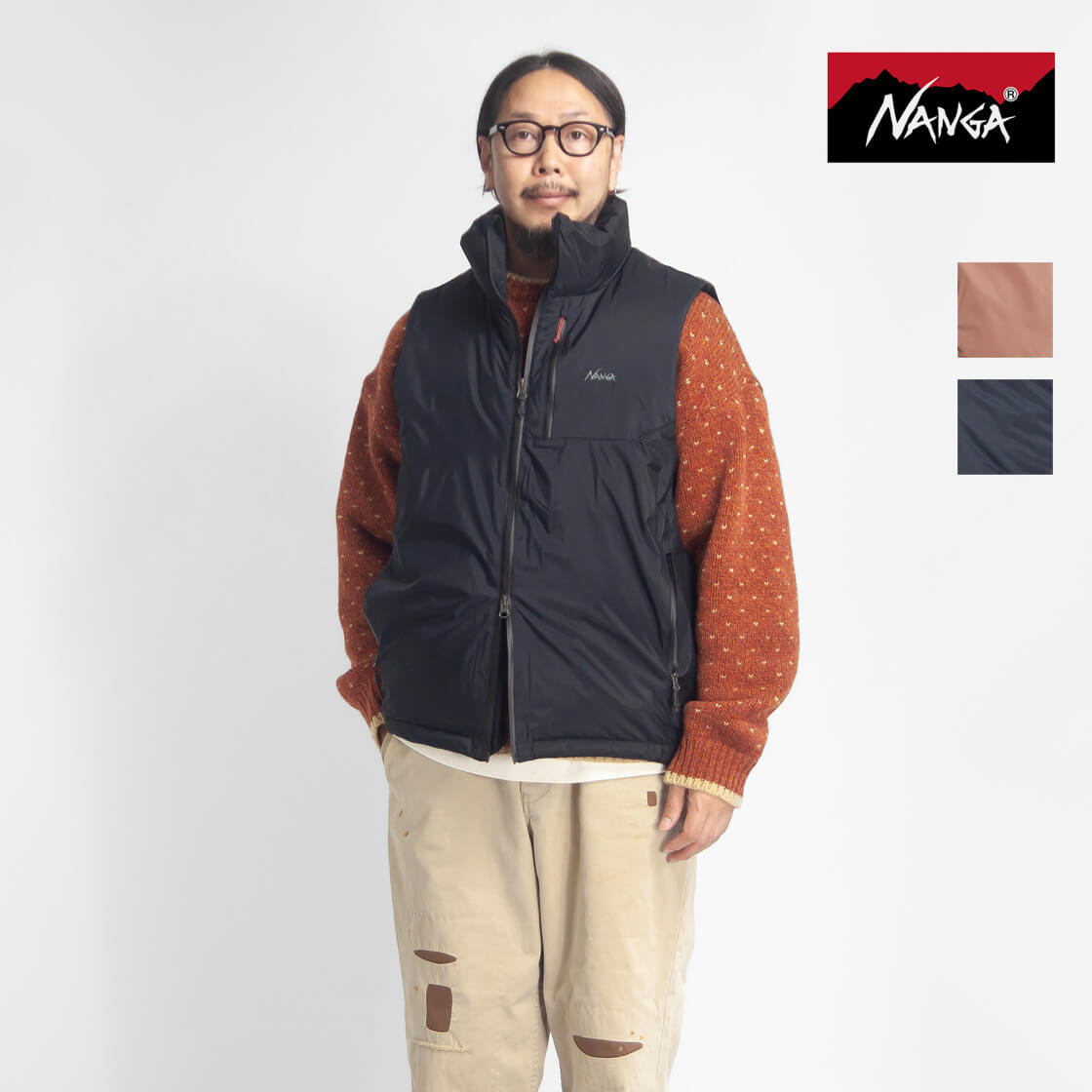 NANGA ナンガ オーロラテックス スタンドカラーダウンベスト AURORA TEX STAND COLLAR DOWN VEST メンズ