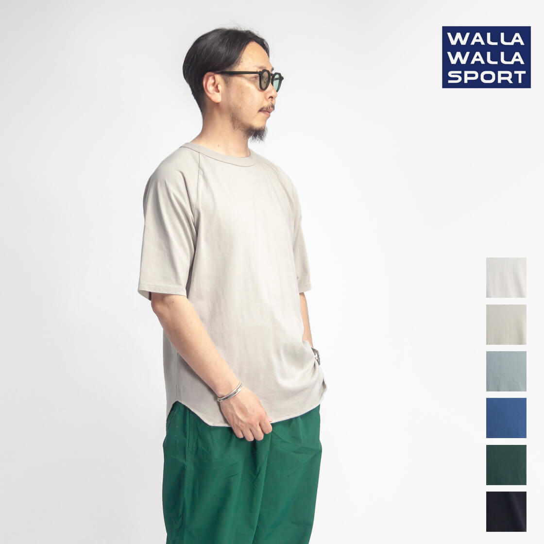 WALLA WALLA SPORT ワラワラスポーツ ハーフスリーブ ベースボールTシャツ 日本製 メンズ