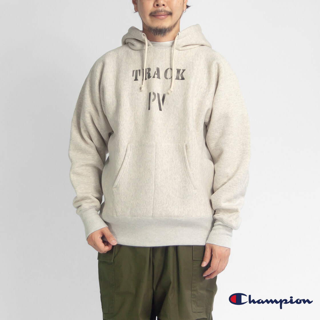 Champion チャンピオン TRUE TO ARCHIVES プルオーバーアフターフーデッドスウェットシャツ 後付けパーカー 日本製 メンズ