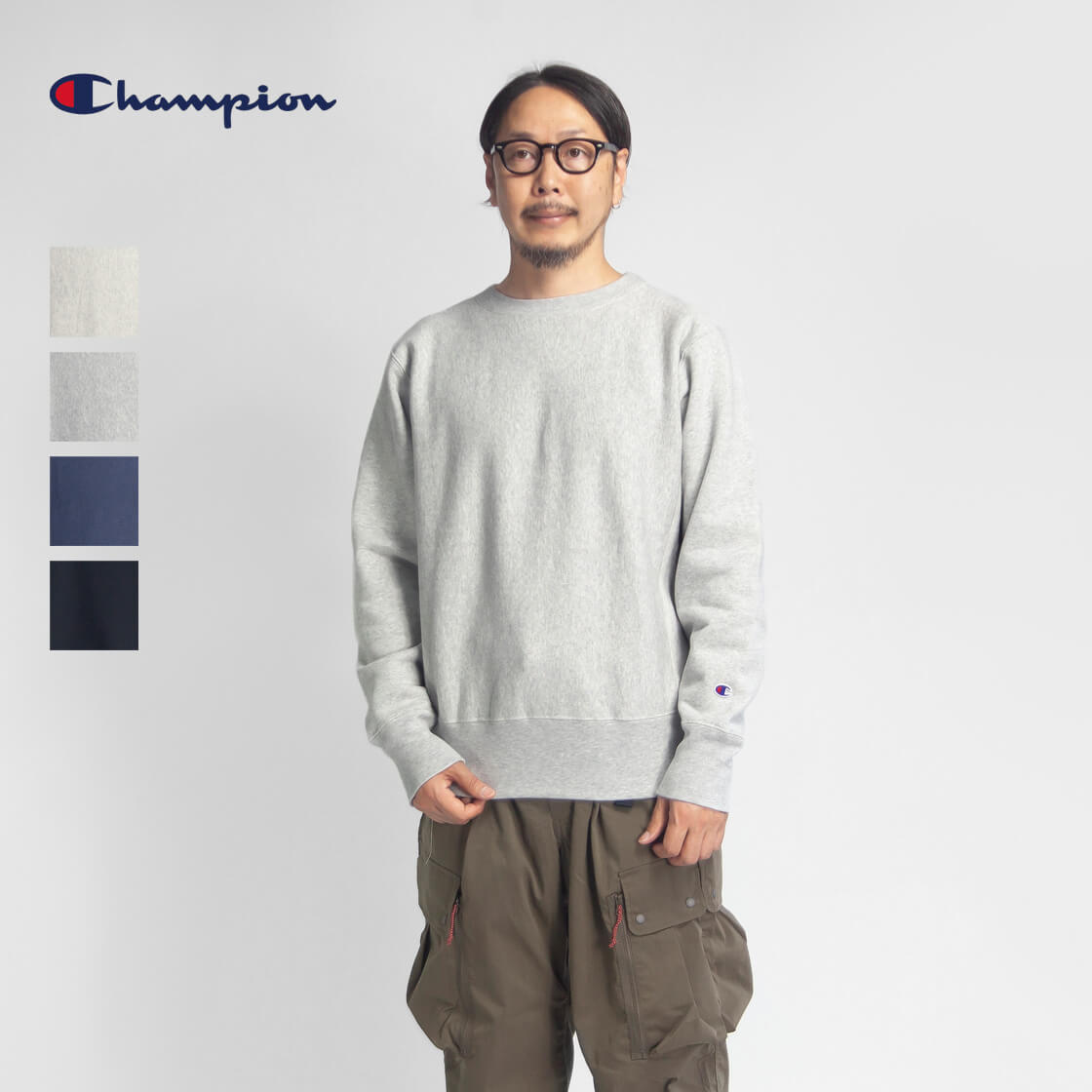 Champion チャンピオン リバースウィーブ クルーネックスウェットシャツ メンズ