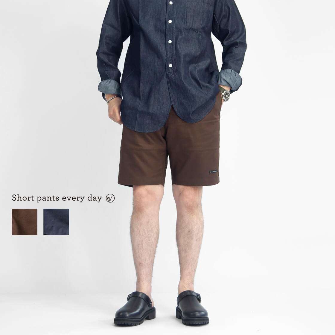 Short pants every day ショートパンツエブリデイ クールマックスデニム ペインターショートパンツ 日本製 メンズ