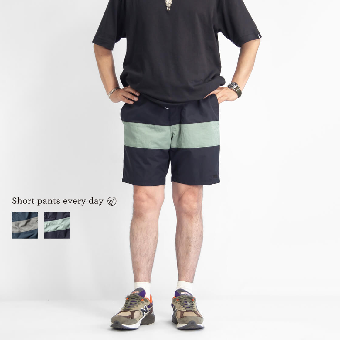 Short pants every day ショートパンツエブリデイ センターライン ナイロンボードショーツ 水着 海パン 水陸両用 日本製 メンズ